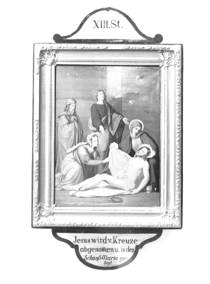 Stazione XIII: Gesù deposto dalla croce (dipinto) - ambito austriaco (prima metà sec. XX)