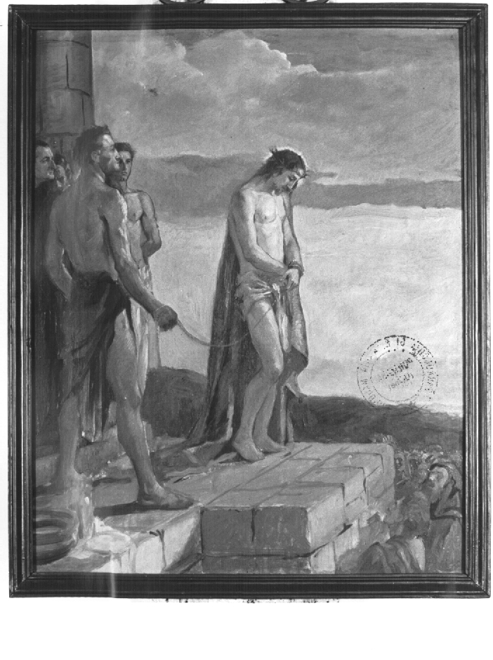 Stazione I: Gesù condannato a morte (dipinto) - ambito Italia nord-orientale (prima metà sec. XX)