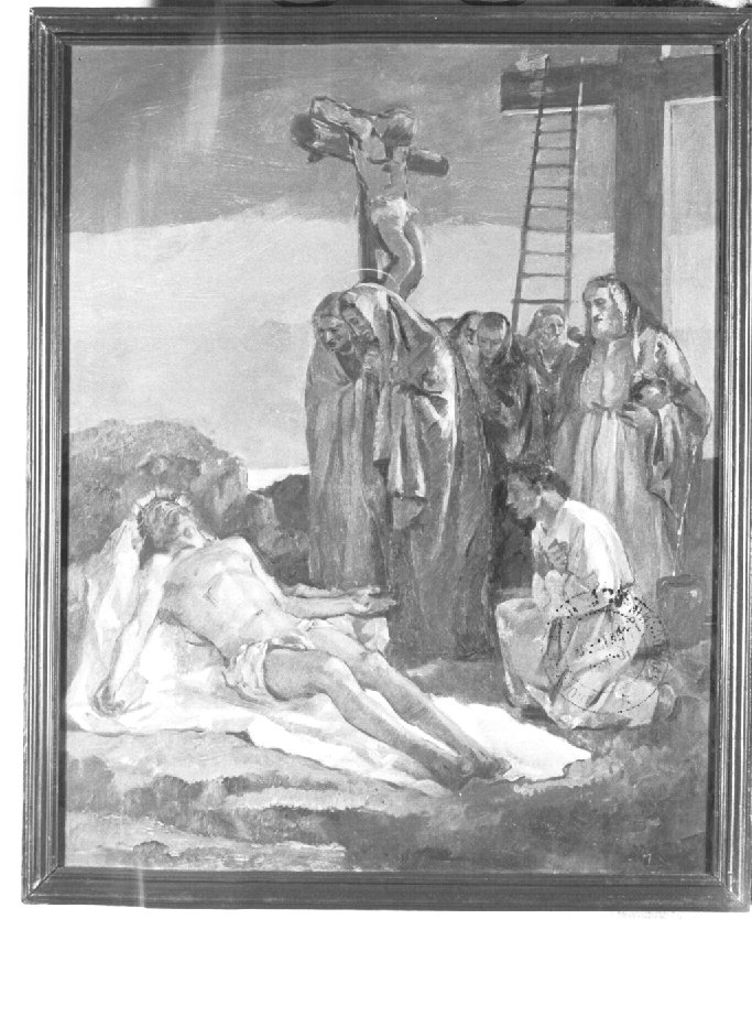 Stazione XIII: Gesù deposto dalla croce (dipinto) - ambito Italia nord-orientale (prima metà sec. XX)