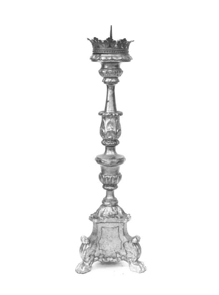 candeliere d'altare - ambito Italia nord-orientale (secc. XVIII/ XIX)
