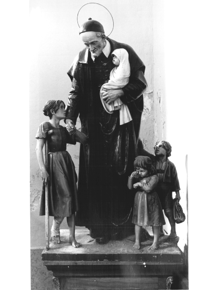 San Vincenzo de' Paoli (gruppo scultoreo) - ambito Italia nord-orientale (prima metà sec. XX)
