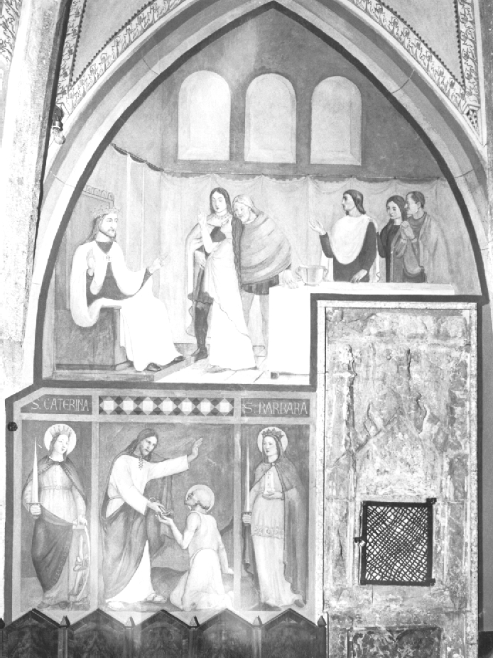 Storie della vita di Santa Gertrude la Grande/ sto (dipinto) di Moracutti Antonio (sec. XX)