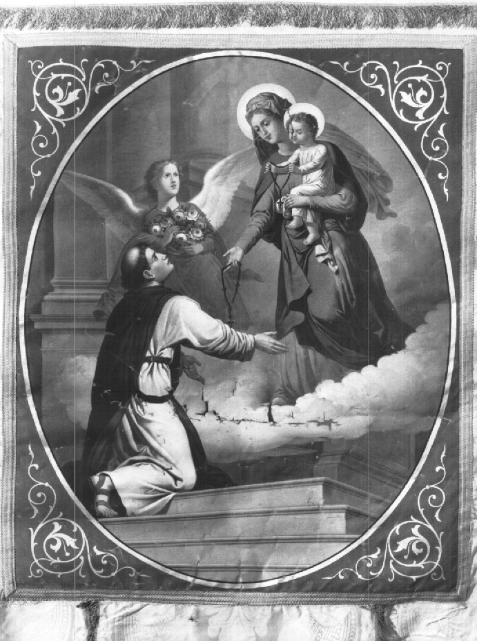 Madonna del Rosario con San Domenico (dipinto) - ambito Italia nord-orientale (fine sec. XIX)