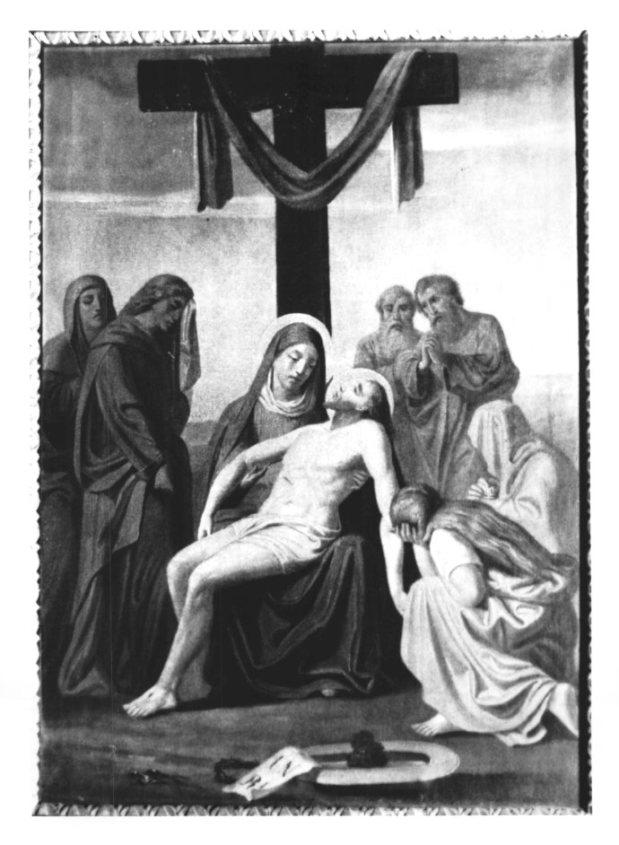 Stazione XIII: Gesù deposto dalla croce (dipinto) - ambito Italia nord-orientale (sec. XIX)