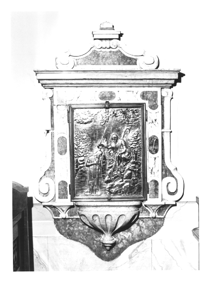 fonte battesimale - a tabernacolo - ambito Italia nord-orientale (sec. XVIII)