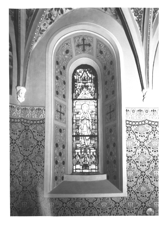 Madonna (vetrata) - ambito Italia nord-orientale (primo quarto sec. XX)