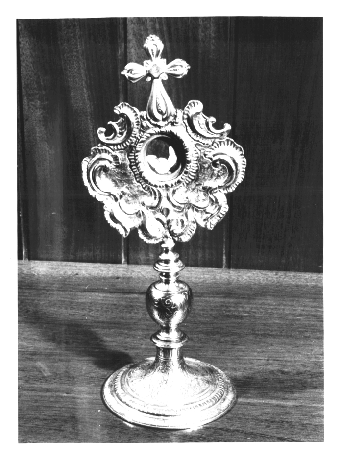 reliquiario - a ostensorio - ambito Italia nord-orientale (seconda metà sec. XIX)