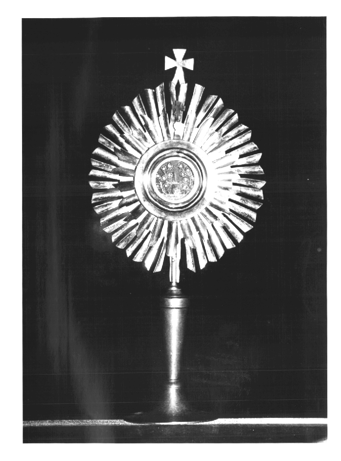 reliquiario - a ostensorio - ambito Italia nord-orientale (inizio sec. XX)