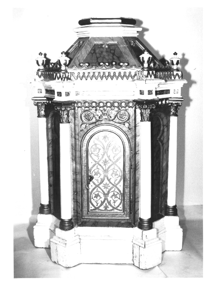 tabernacolo portatile - a tempietto - ambito Italia nord-orientale (terzo quarto sec. XIX)