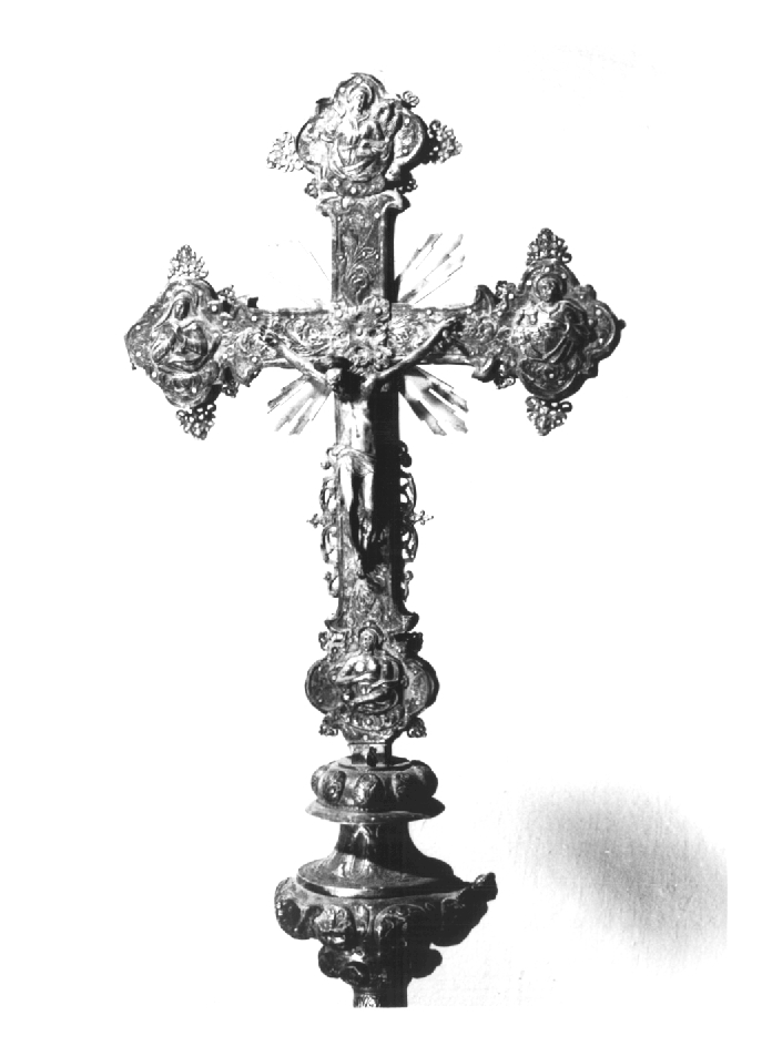 croce processionale - ambito veneto (prima metà sec. XVIII)