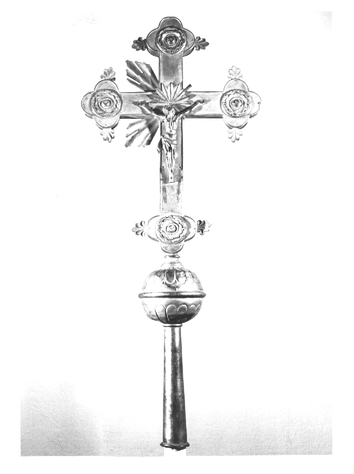 croce processionale - ambito Italia nord-orientale (metà sec. XIX)