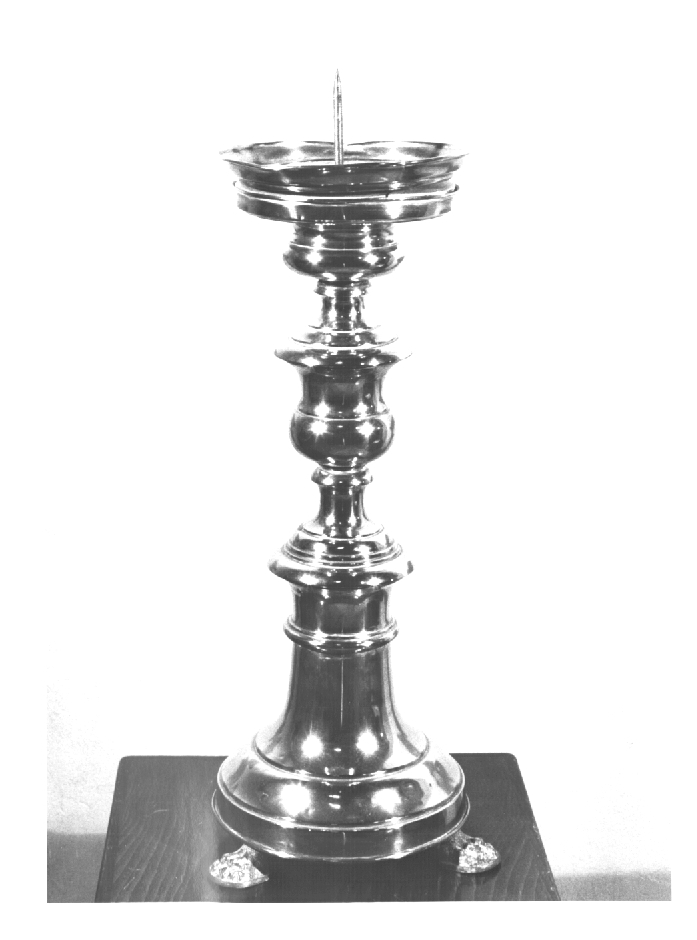 candeliere d'altare - ambito Italia nord-orientale (inizio sec. XX)