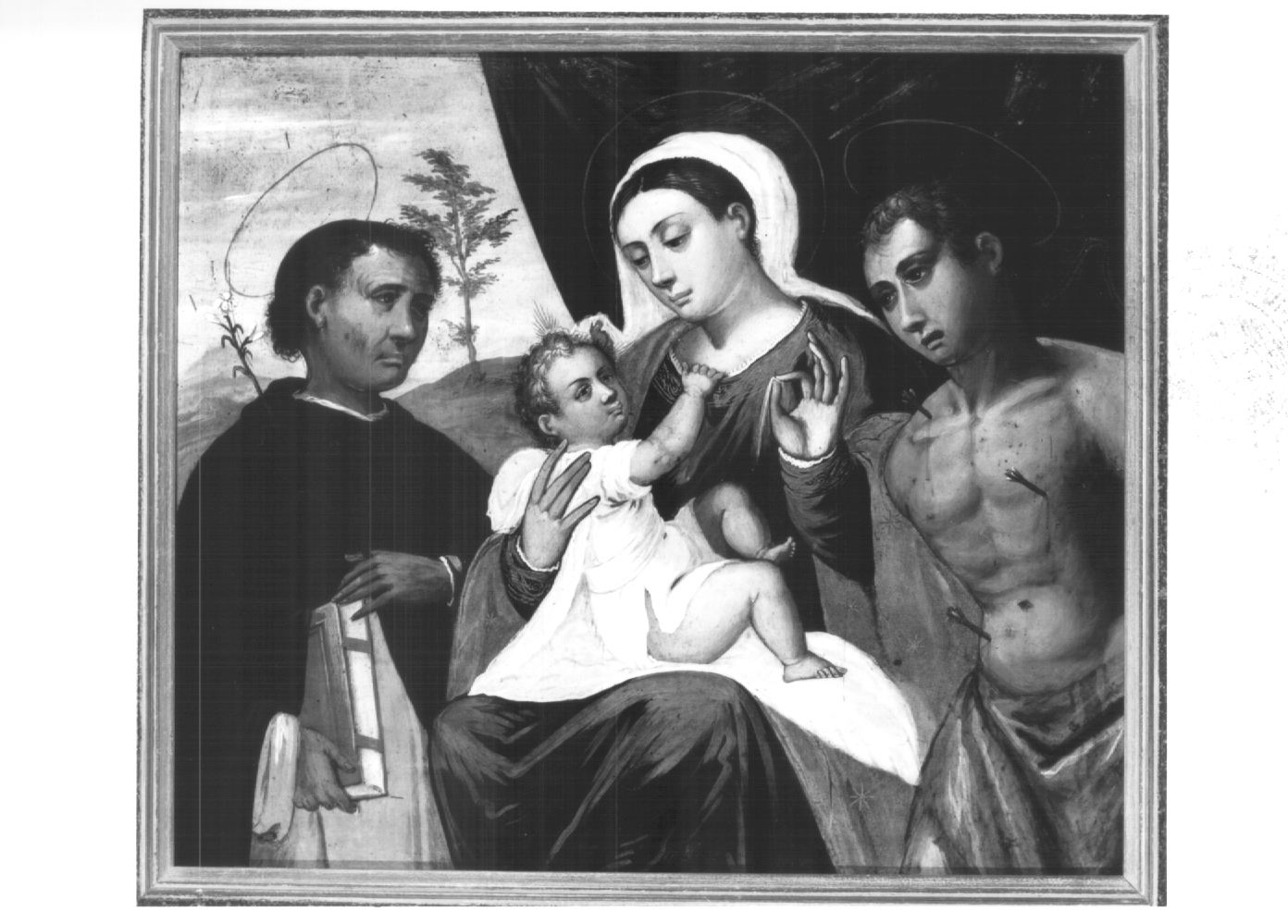 Madonna con Bambino e Santi (dipinto) - ambito Italia nord-orientale (sec. XVI)