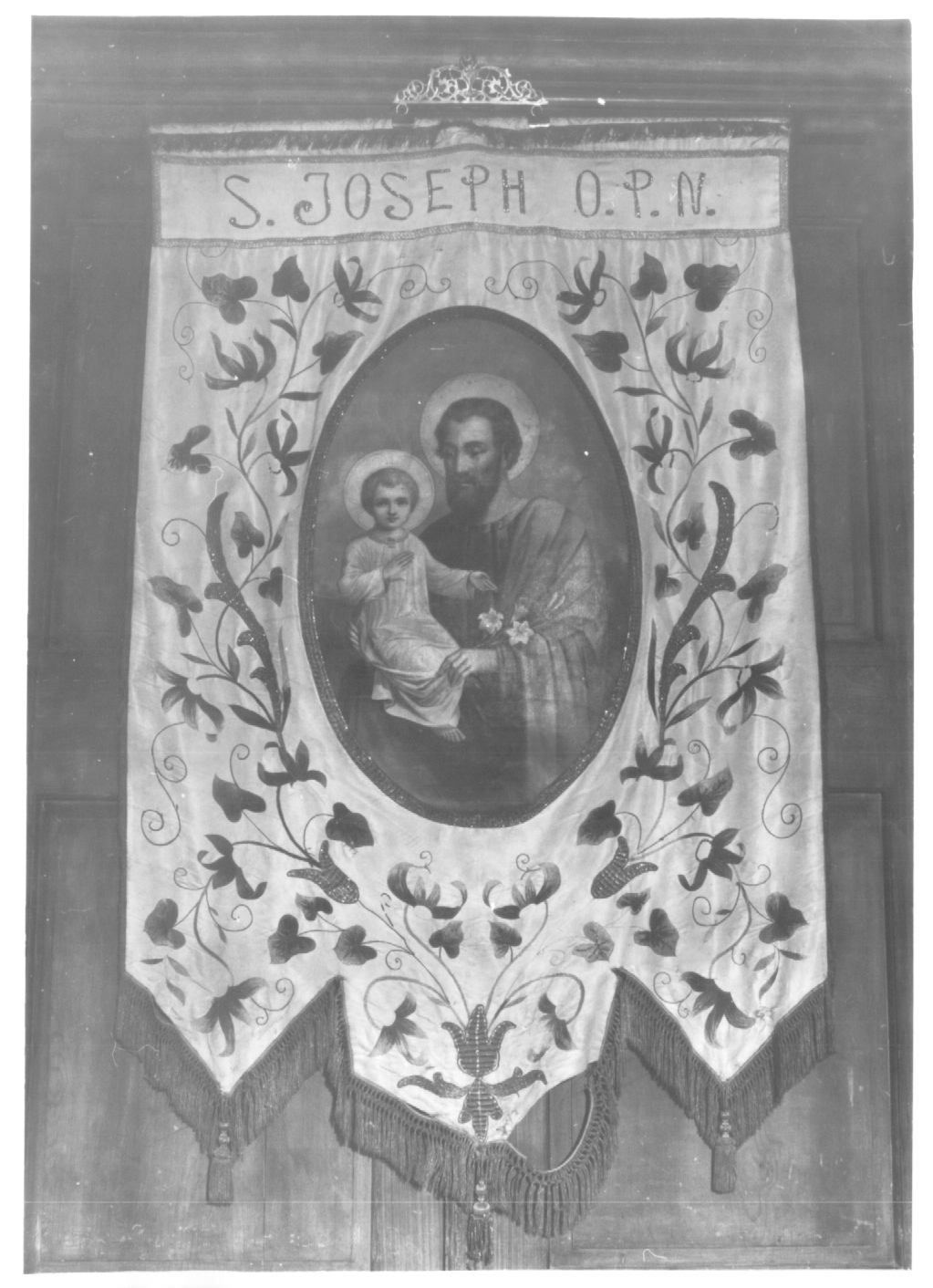 San Giuseppe e Gesù Bambino (dipinto) - ambito Italia nord-orientale (sec. XIX)