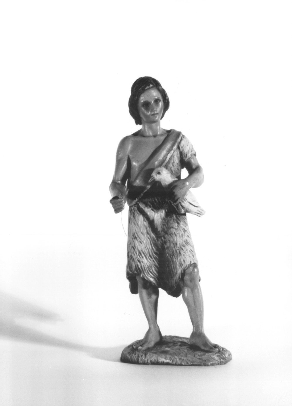 Pastore con colomba (statuetta di presepio) - ambito Italia nord-orientale (prima metà sec. XX)