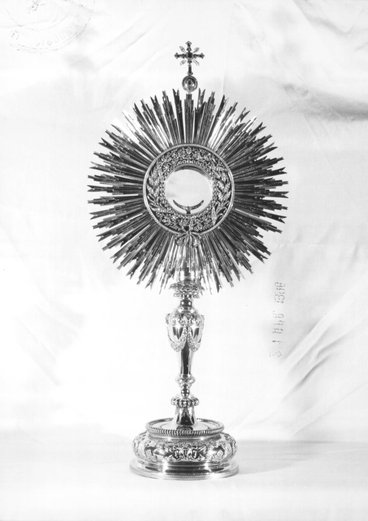 ostensorio - a raggiera - ambito Italia nord-orientale (secondo quarto sec. XIX)