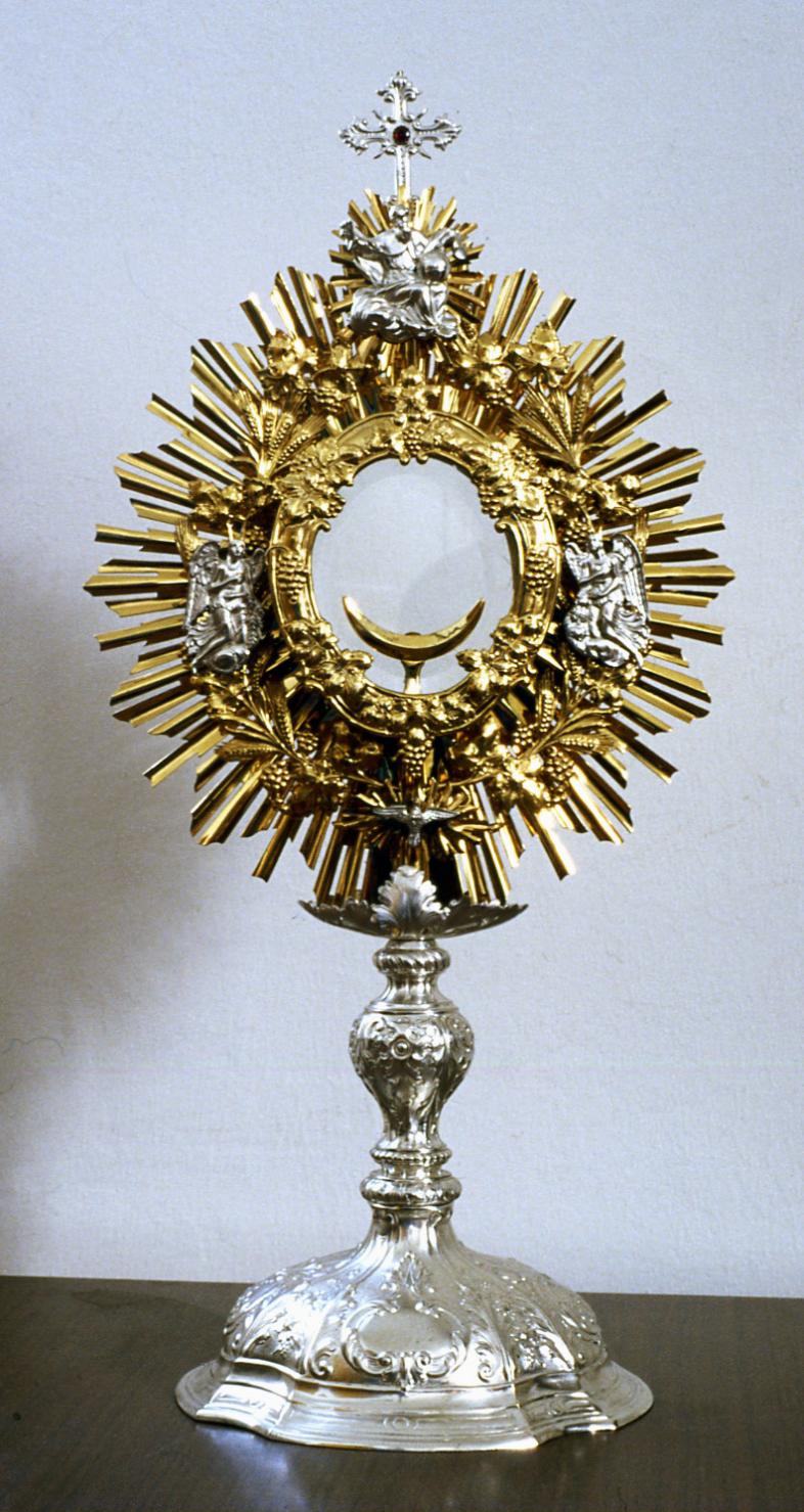 ostensorio - a raggiera - ambito sloveno (sec. XIX)