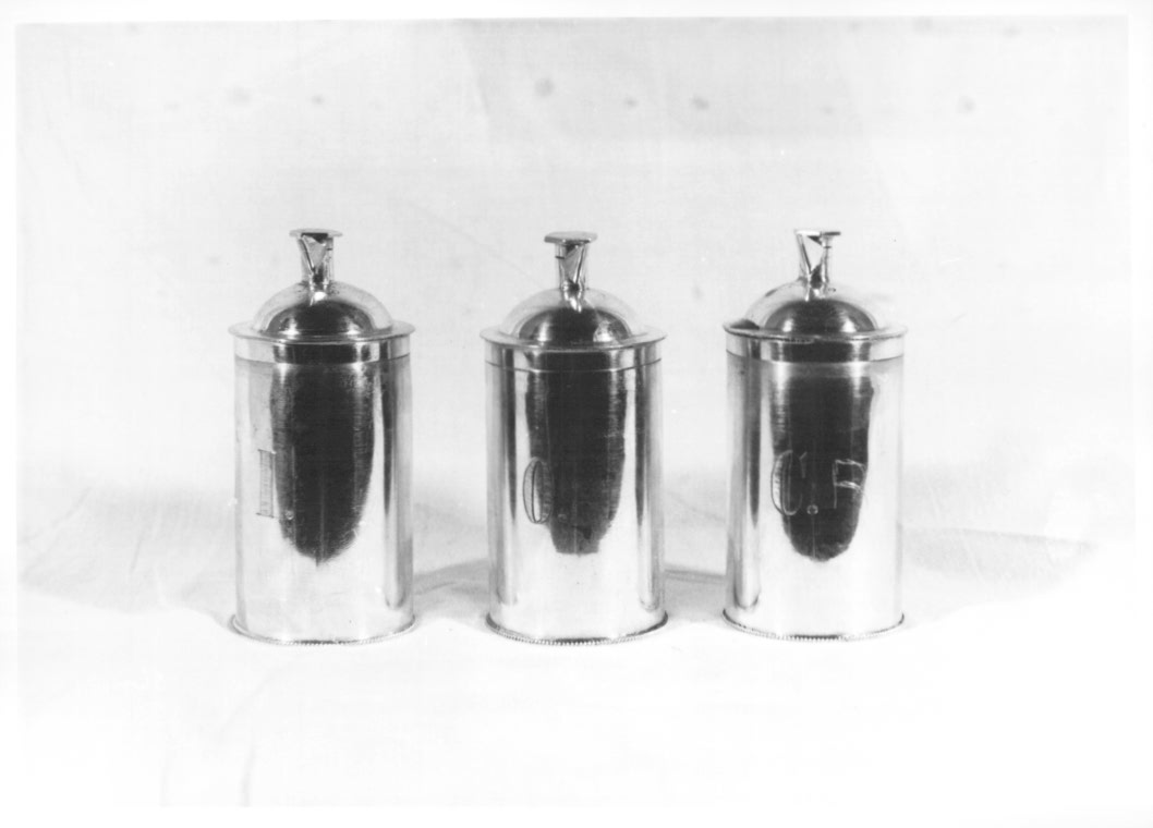 vasetti per oli santi - ambito Italia nord-orientale (seconda metà sec. XIX)