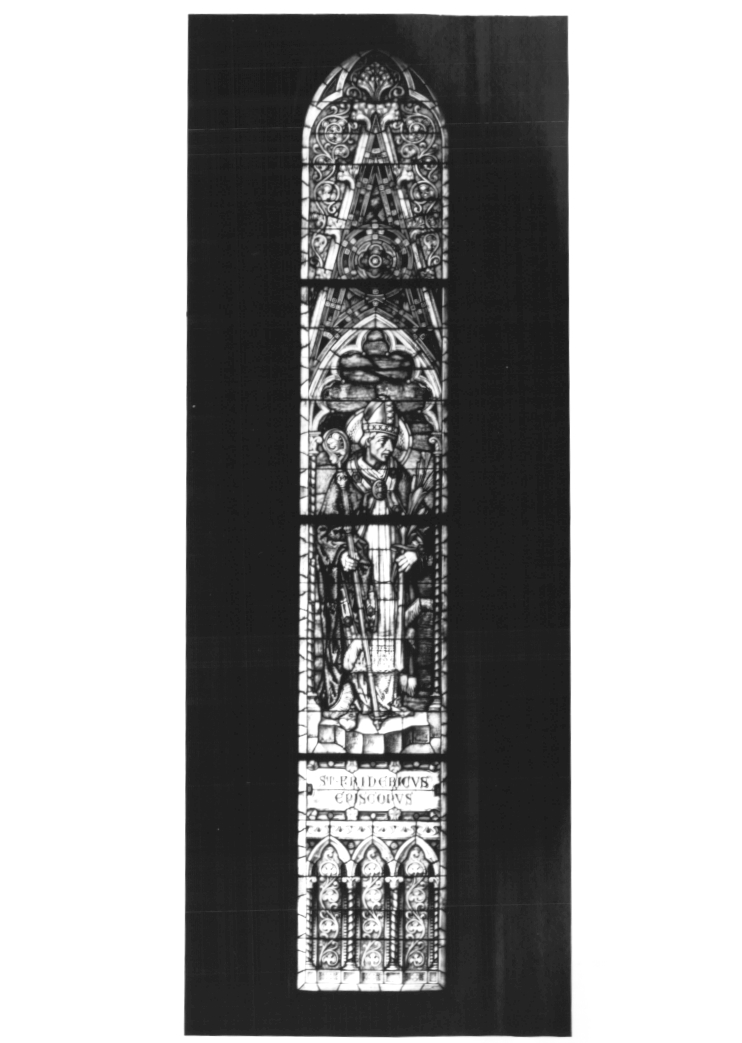 San Federico vescovo (vetrata) - ambito Italia nord-orientale (inizio sec. XX)