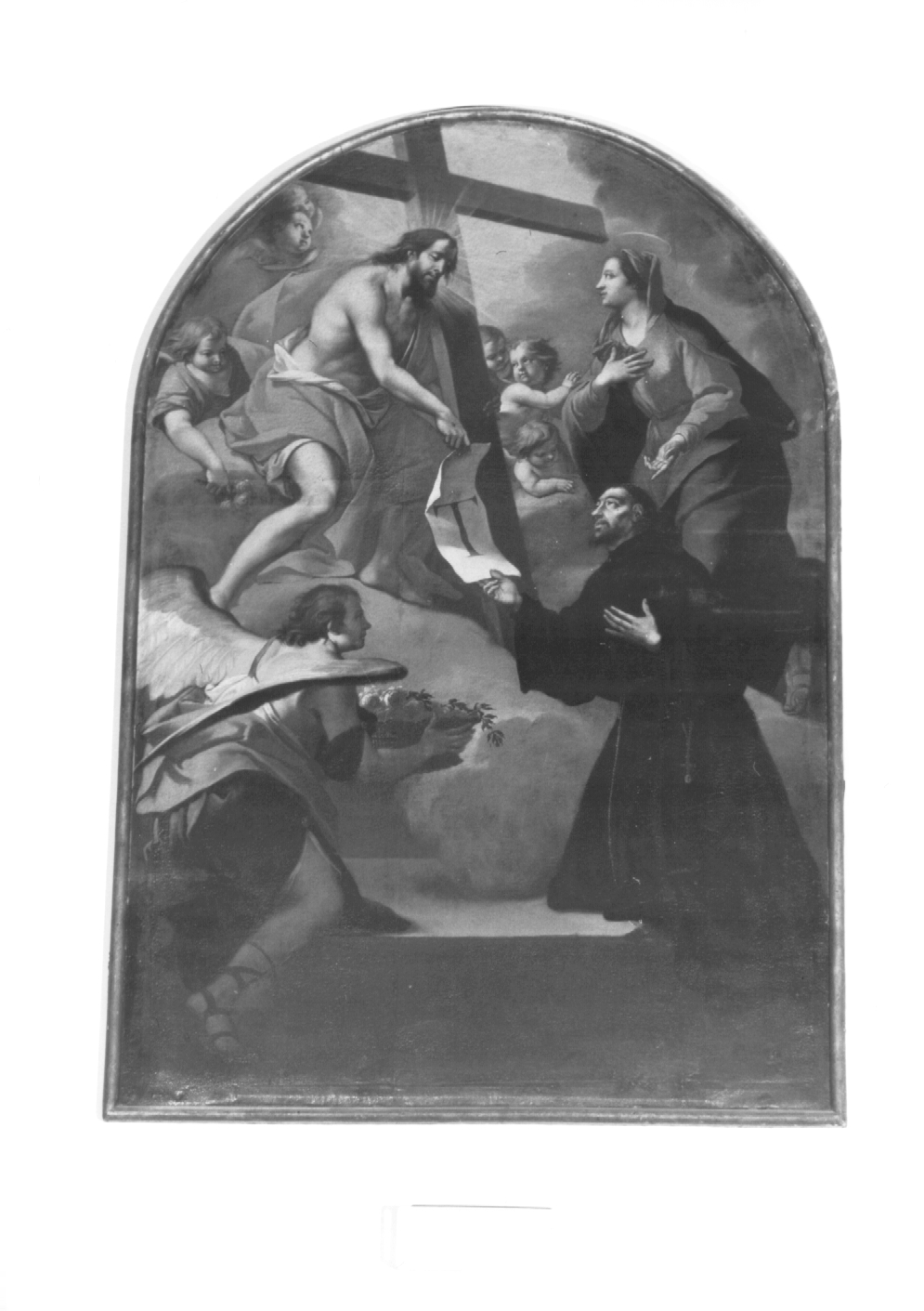 San Francesco d'Assisi riceve le stimmate (?) (dipinto) - ambito Italia nord-orientale (sec. XIX)