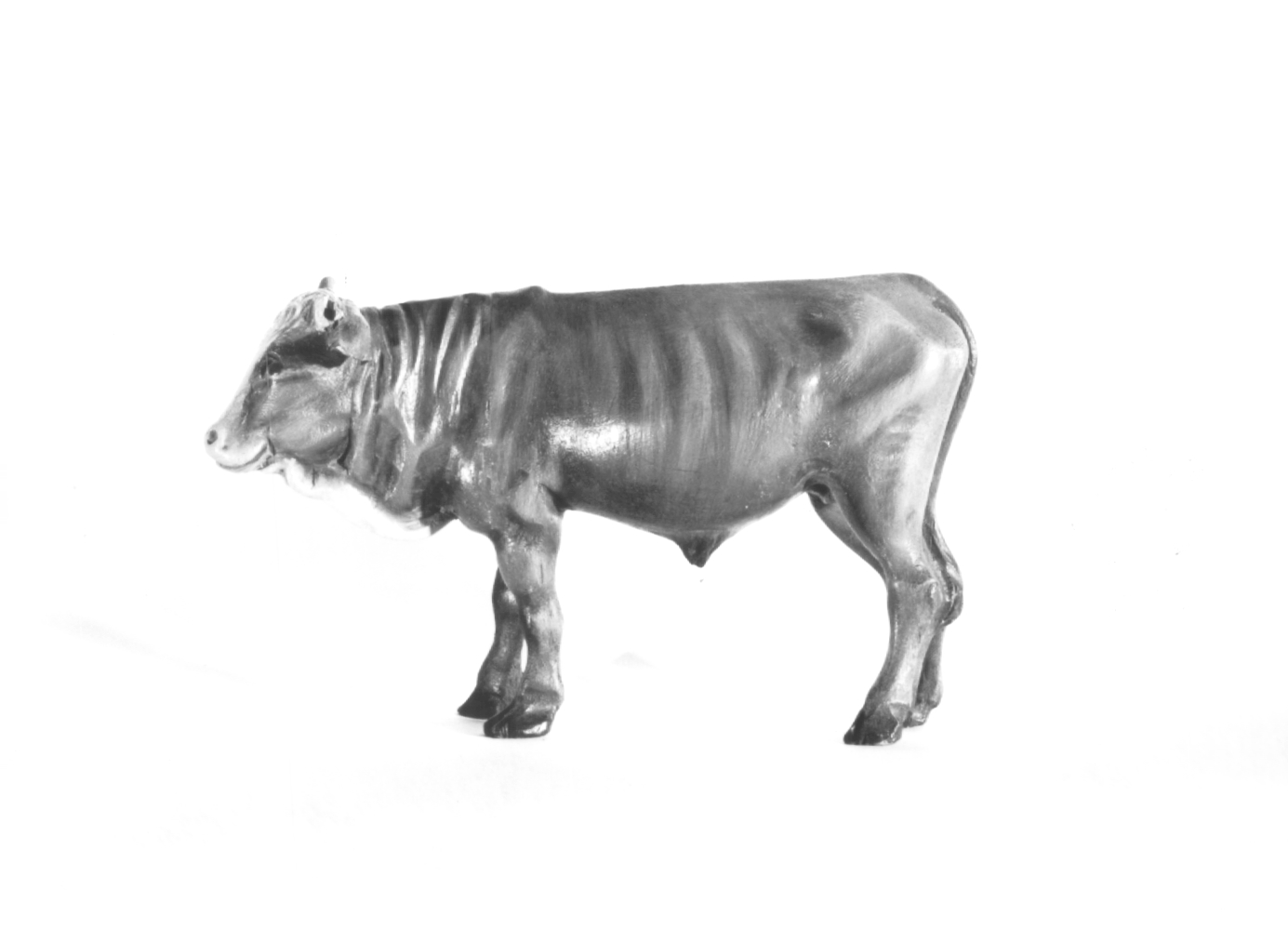 bue (statuetta di presepio) - ambito Italia nord-orientale (prima metà sec. XX)