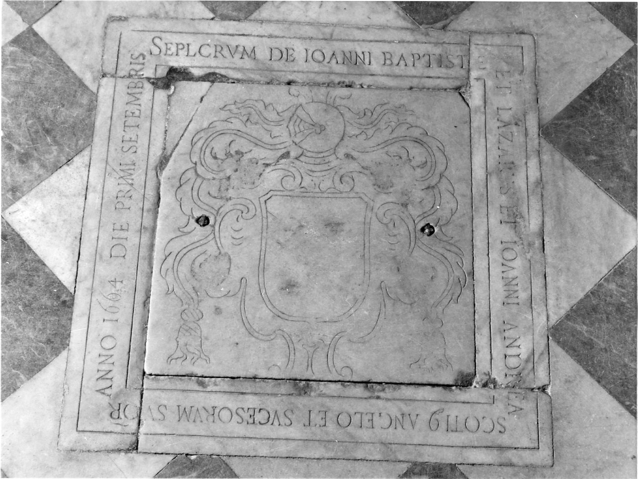 lastra tombale, opera isolata - bottega ligure (sec. XVII)