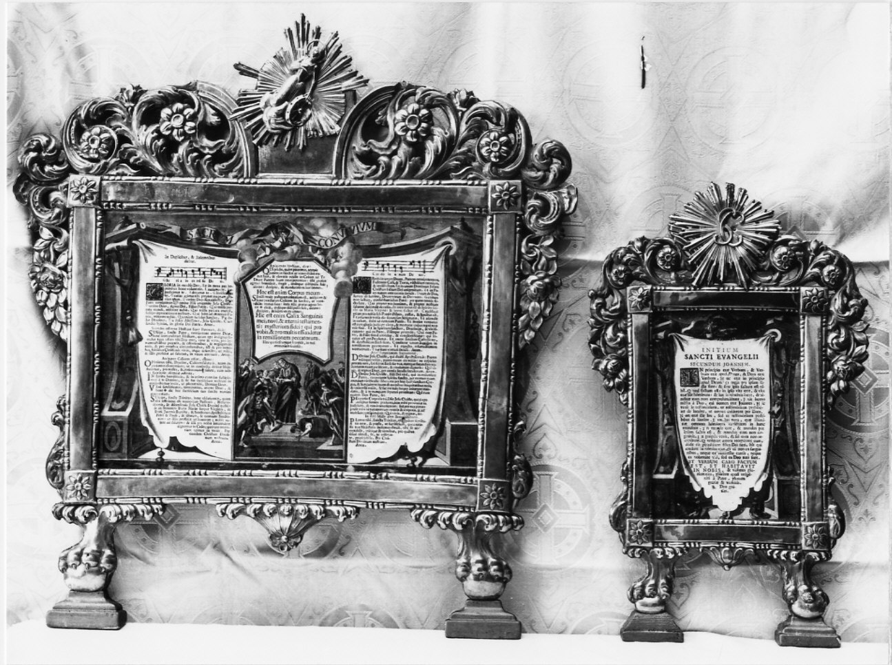 cartagloria, elemento d'insieme - bottega genovese (fine/inizio secc. XVIII/ XIX)
