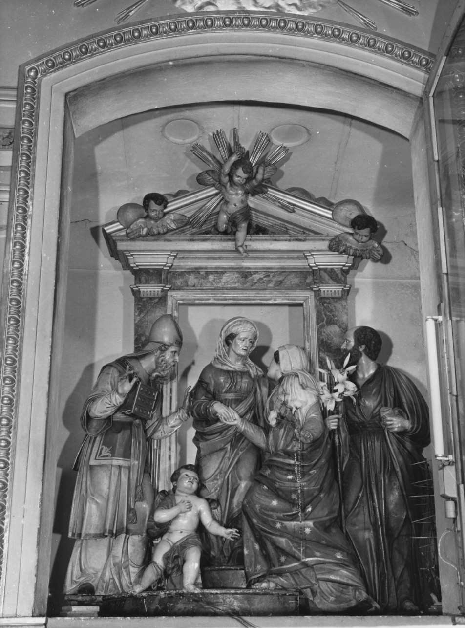 visitazione (gruppo scultoreo, opera isolata) di Olivari Paolo (seconda metà sec. XIX)