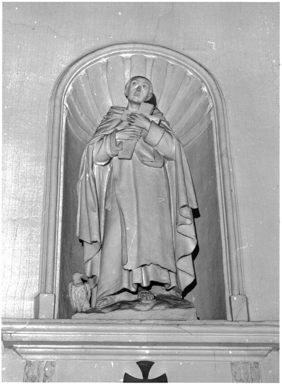 San Giovanni della Croce riceve la croce da Cristo (statua, opera isolata) di Carli Domenico (sec. XIX)