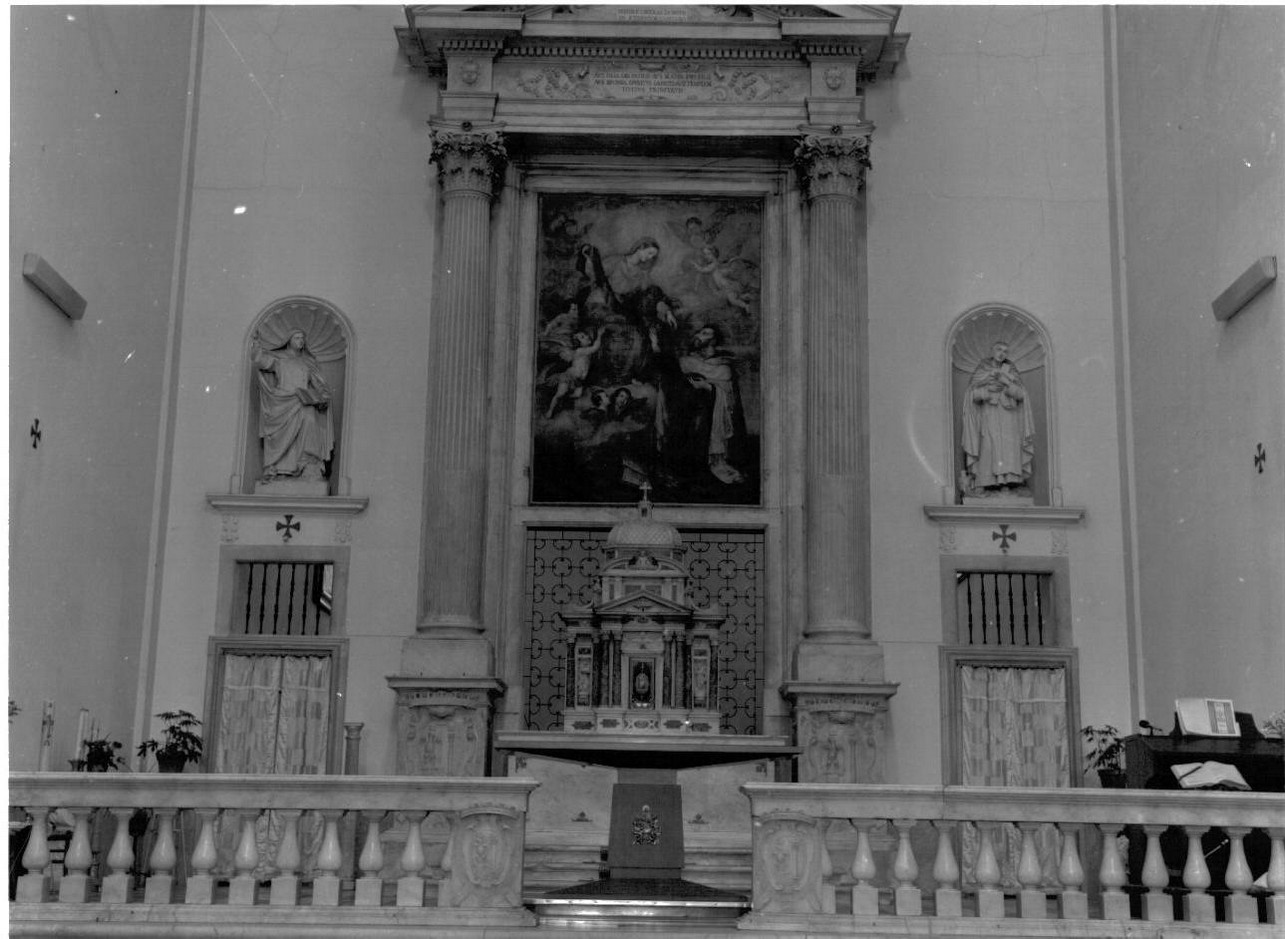 altare maggiore, insieme - bottega ligure (inizio sec. XVII)