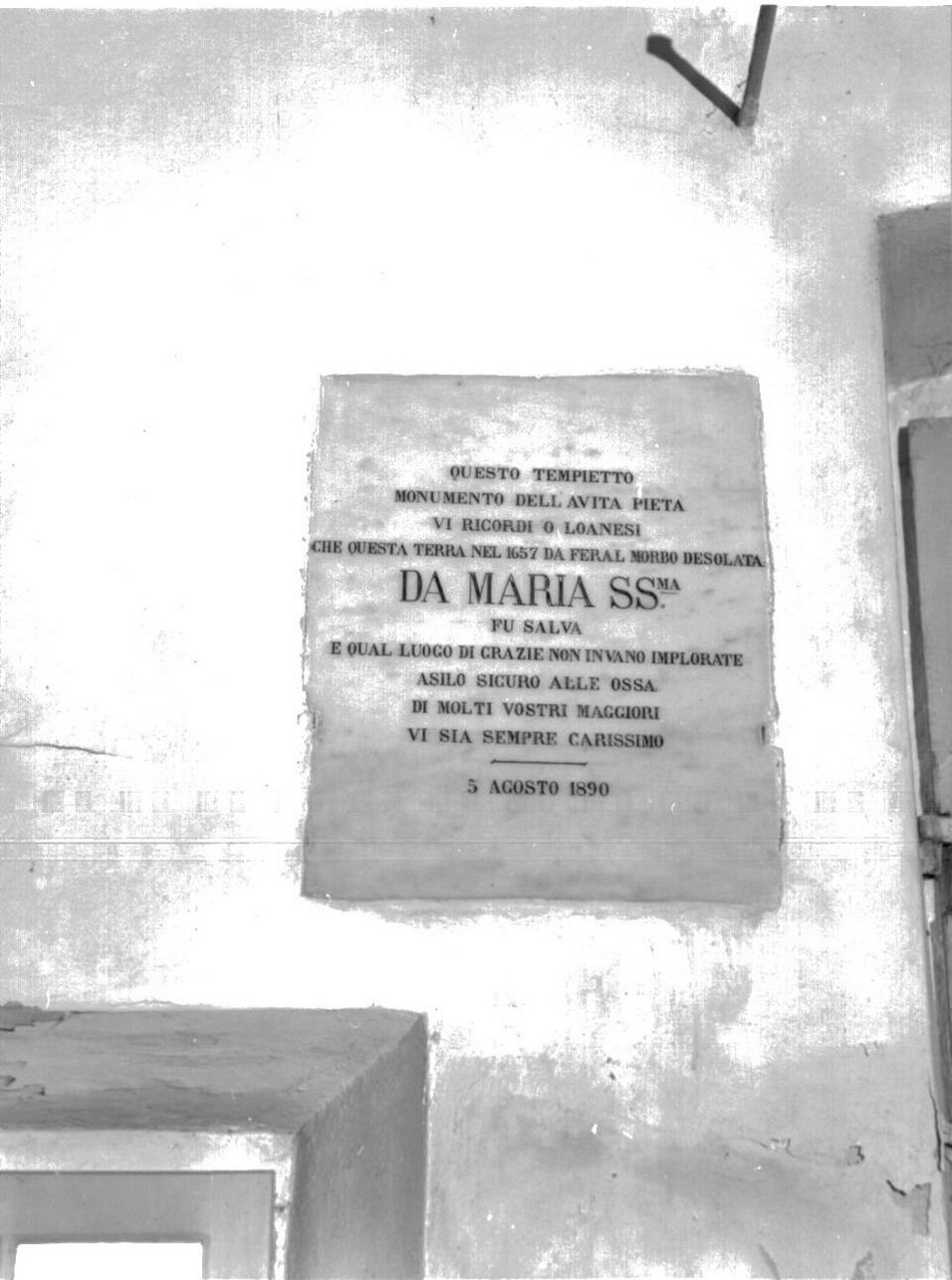 lapide commemorativa, opera isolata - bottega ligure (sec. XIX)