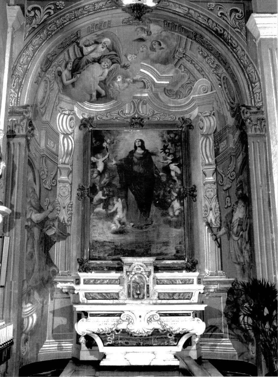 Dio Padre tra angeli (dipinto, elemento d'insieme) di Bottino Imperiale, Massa Giuseppe (prima metà sec. XVIII)