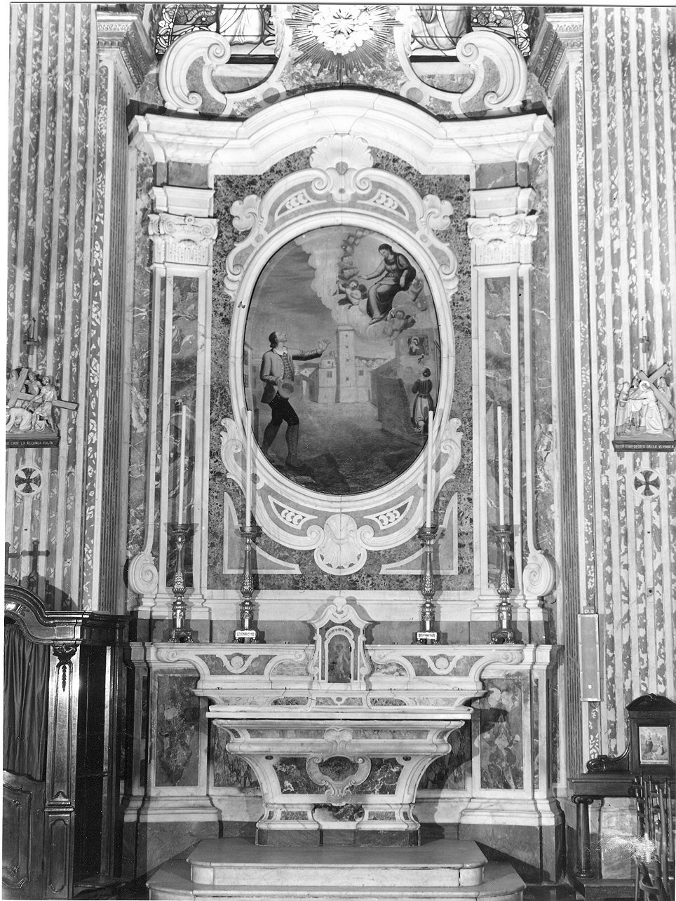 colomba dello Spirito Santo e cherubini (altare, opera isolata) di Aprile Giovanni Battista (fine sec. XVIII)