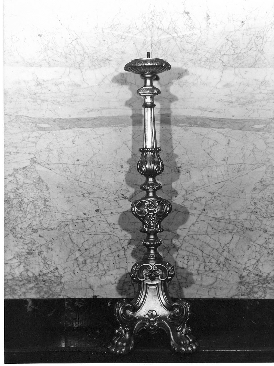 candeliere d'altare, opera isolata - bottega ligure (sec. XIX)
