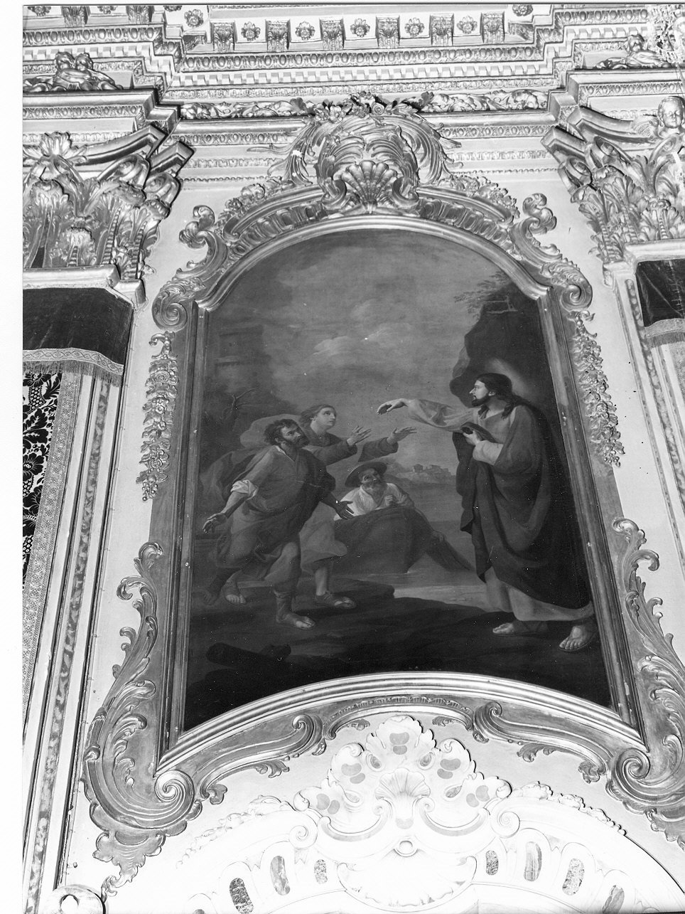 vocazione di San Pietro e Sant'Andrea (dipinto, opera isolata) di Galeotti Giuseppe (attribuito) (sec. XVIII)
