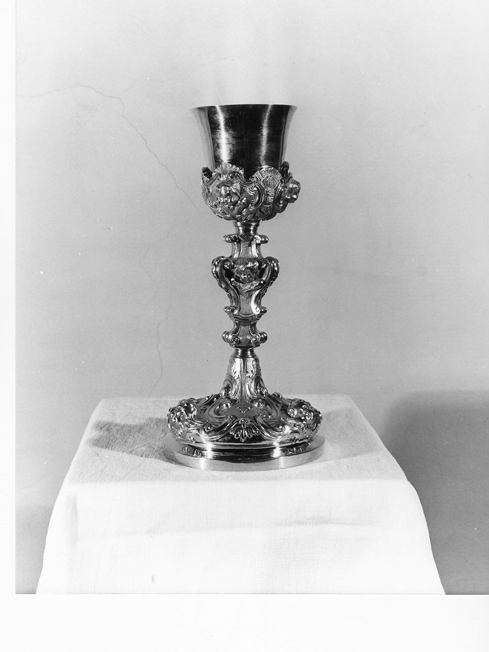 testa alata (calice, opera isolata) - bottega genovese (primo quarto, primo quarto sec. XIX, sec. XX)