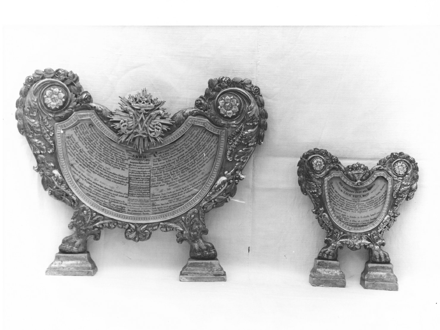 cartagloria, elemento d'insieme - bottega ligure (metà sec. XIX)