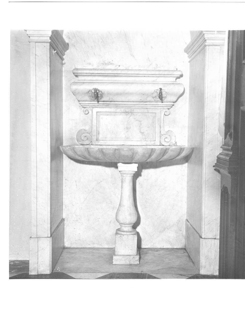 lavabo da sacrestia, opera isolata - bottega ligure (fine sec. XVIII)