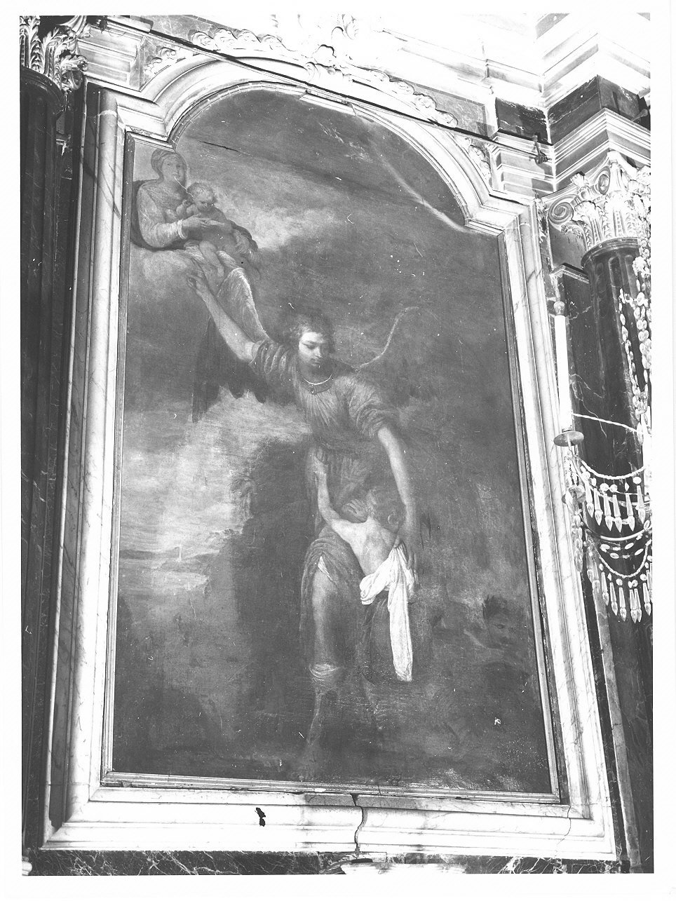 angelo custode (dipinto, opera isolata) di De Ferrari Giovanni Andrea (secondo quarto sec. XVII)