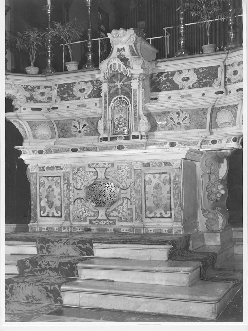 testa alata (altare maggiore, opera isolata) - bottega ligure (ultimo quarto, fine sec. XVI, sec. XVII)