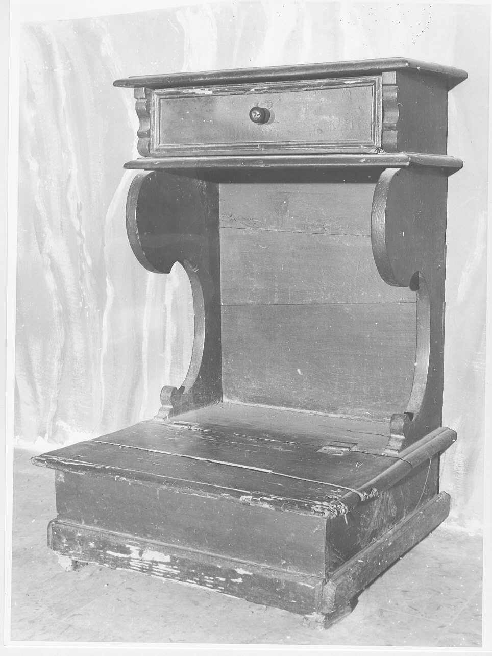 inginocchiatoio, opera isolata - bottega ligure (sec. XIX)