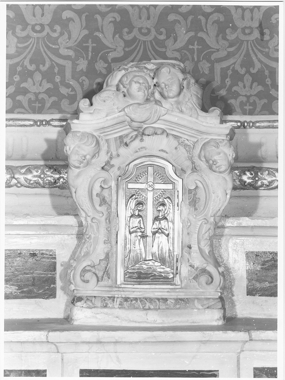 testa alata (tabellone, opera isolata) - bottega ligure (sec. XVIII)