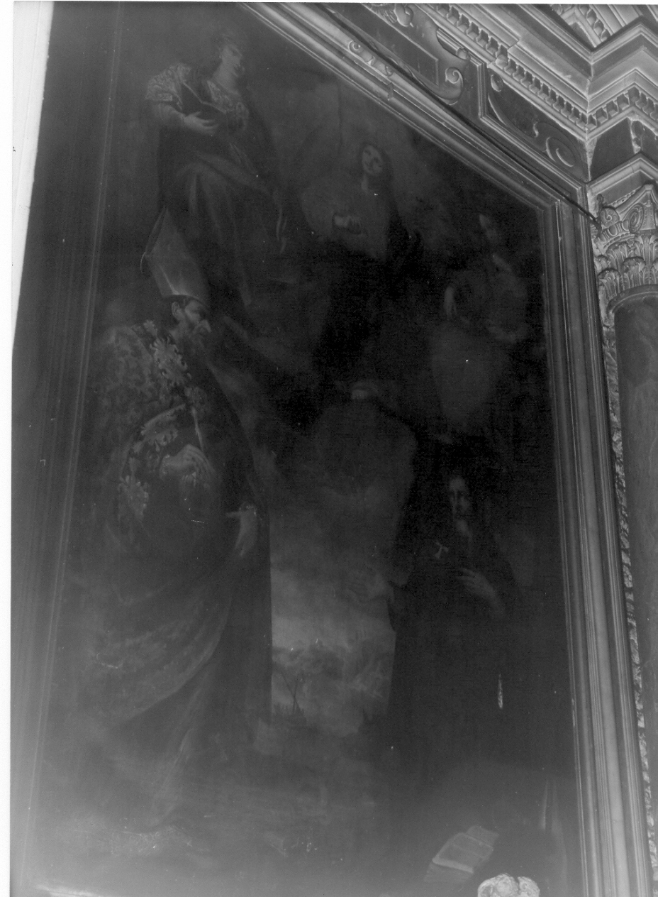 Gesù con Sant'Antonio Abate e Santi (dipinto, opera isolata) - ambito italiano (sec. XVII)