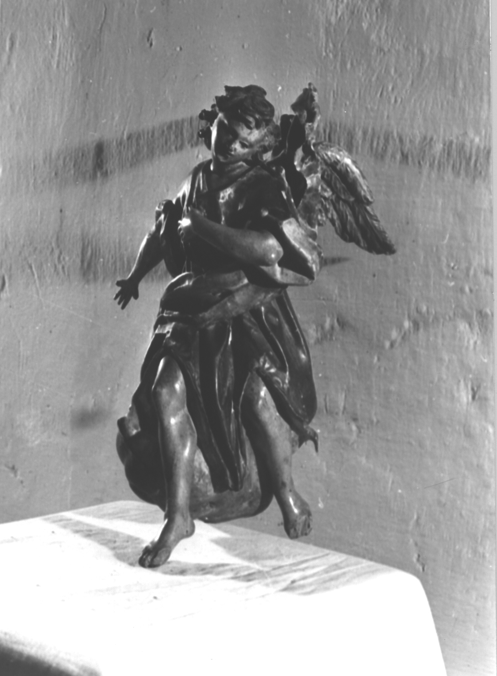 angelo (statuetta di presepio, elemento d'insieme) di Maragliano Anton Maria (maniera) (fine/inizio secc. XVII/ XVIII)