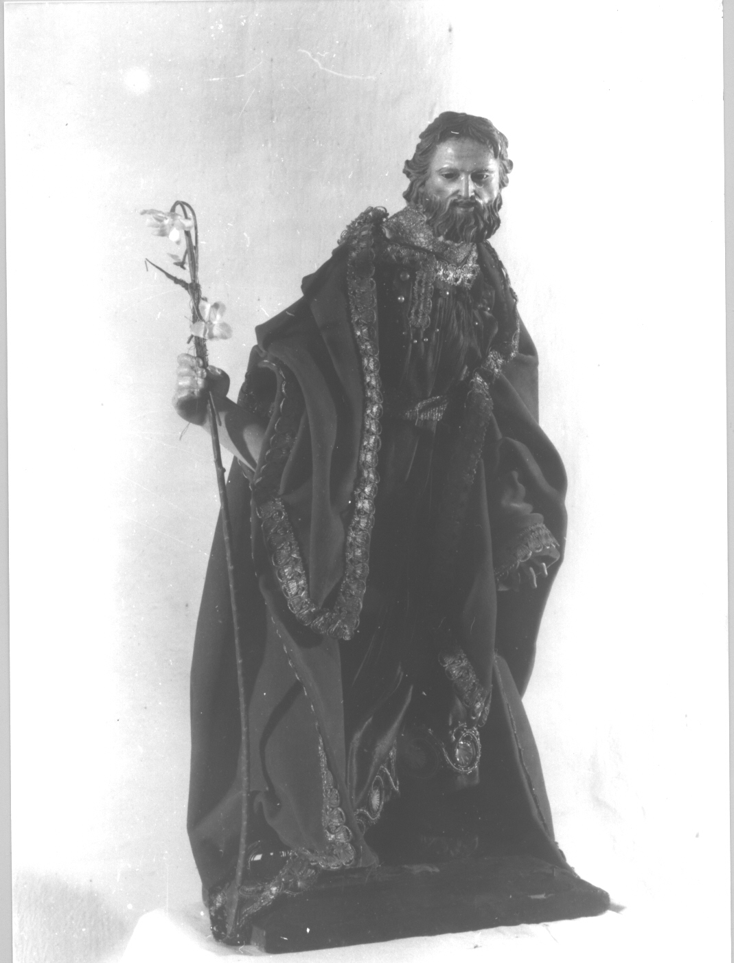 San Giuseppe (statuetta di presepio, elemento d'insieme) di Maragliano Anton Maria (maniera) (secc. XVII/ XX)