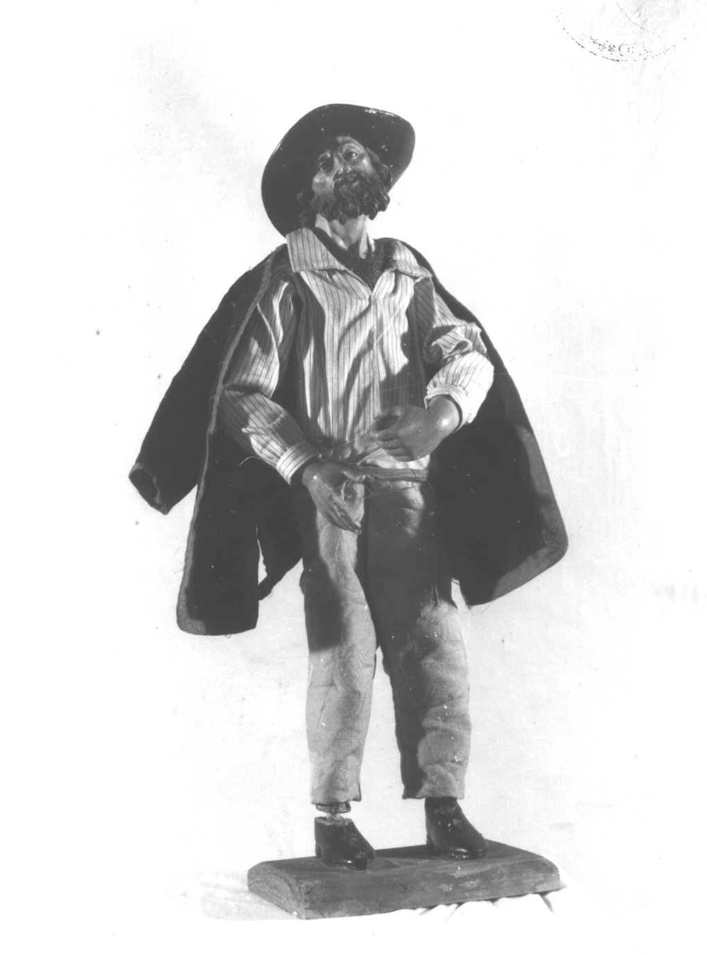 gentiluomo di campagna (statuetta di presepio, elemento d'insieme) di Maragliano Anton Maria (maniera) (secc. XVII/ XX)