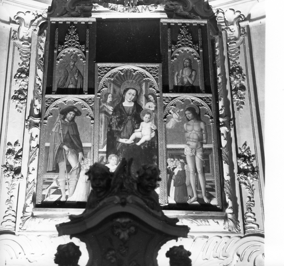 Madonna con Bambino e Santi (polittico, opera isolata) - ambito ligure (sec. XVI)