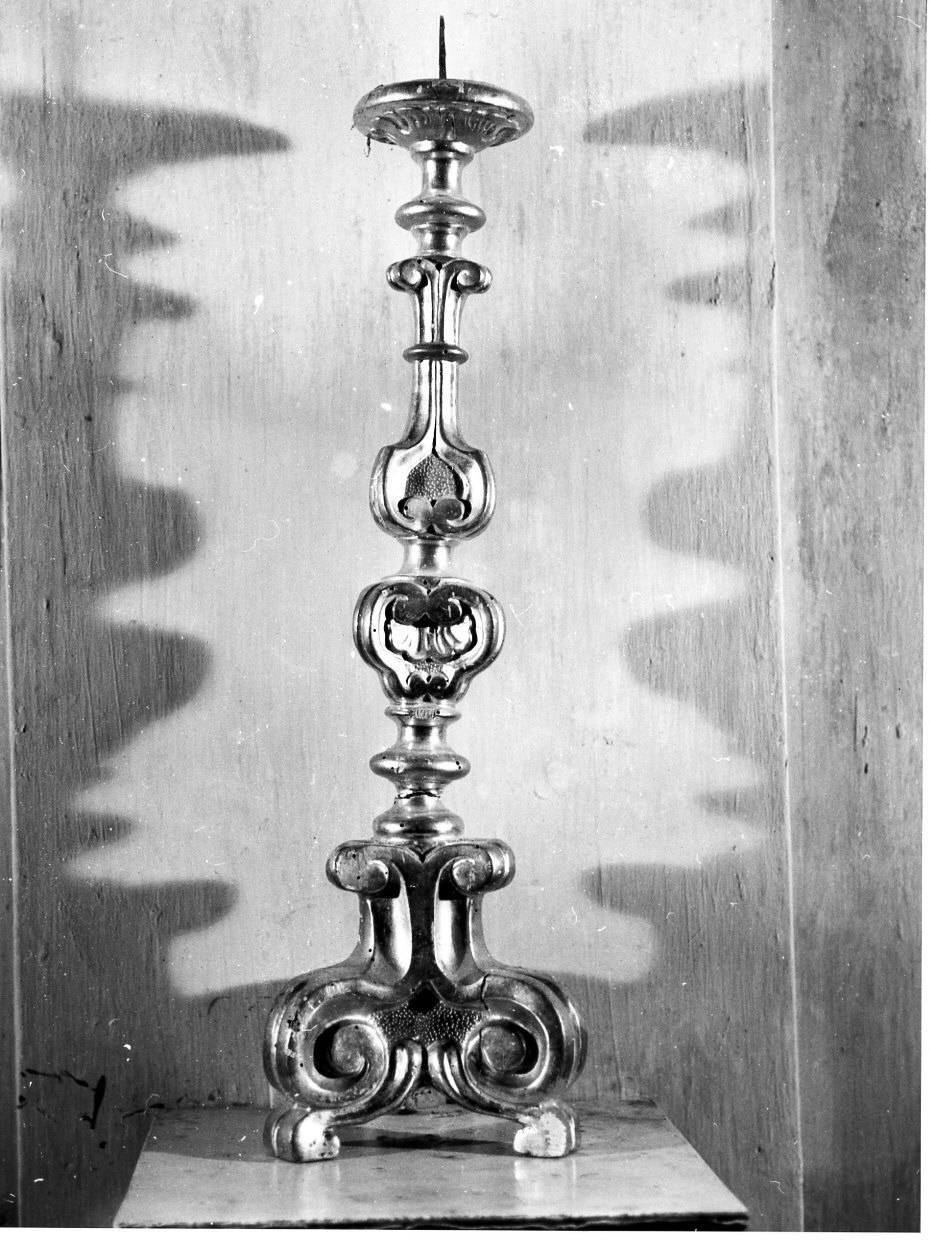 candeliere, serie - bottega ligure (seconda metà sec. XIX)