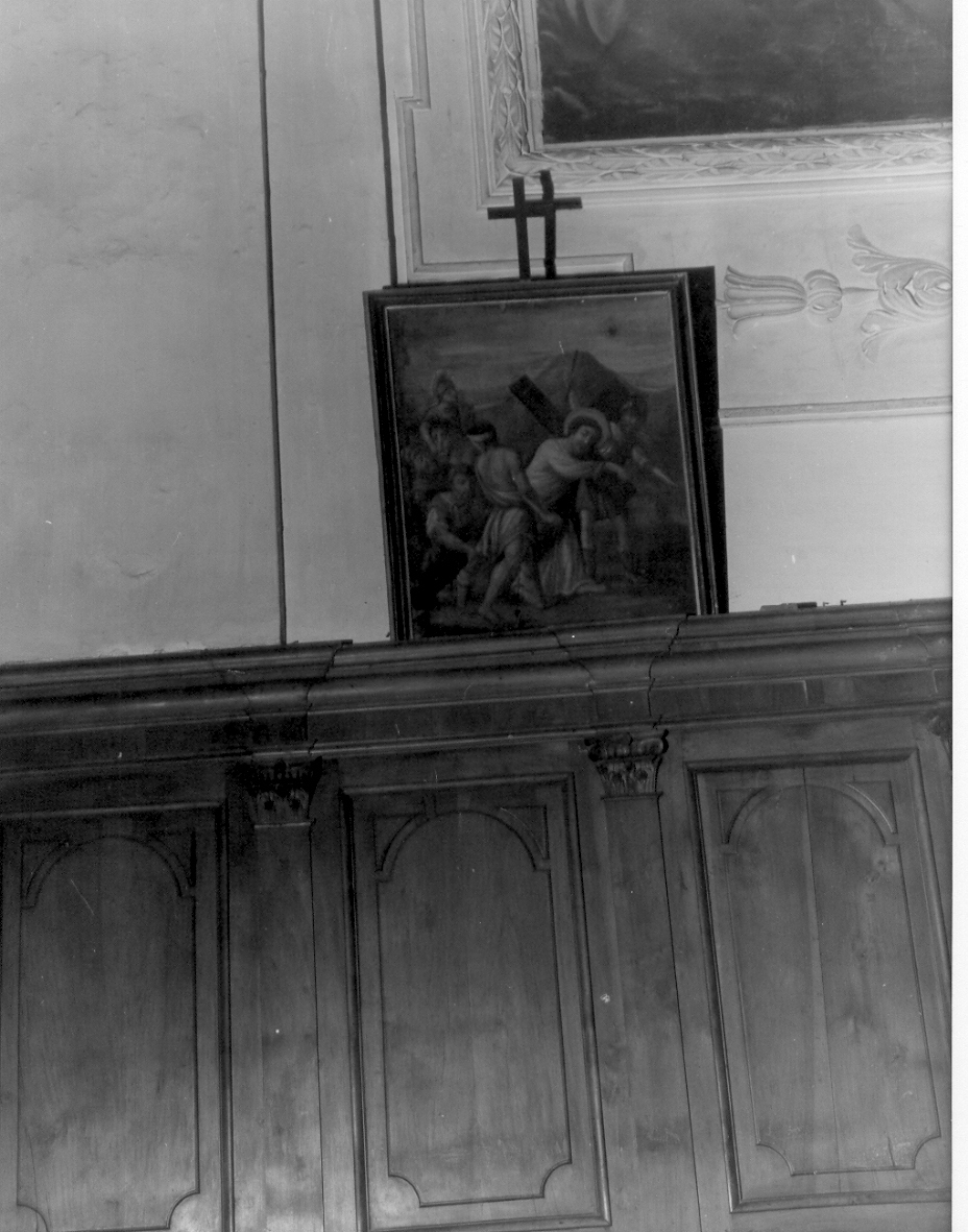 stazione II: Gesù caricato della croce (Via Crucis, elemento d'insieme) - ambito ligure (fine sec. XVIII)