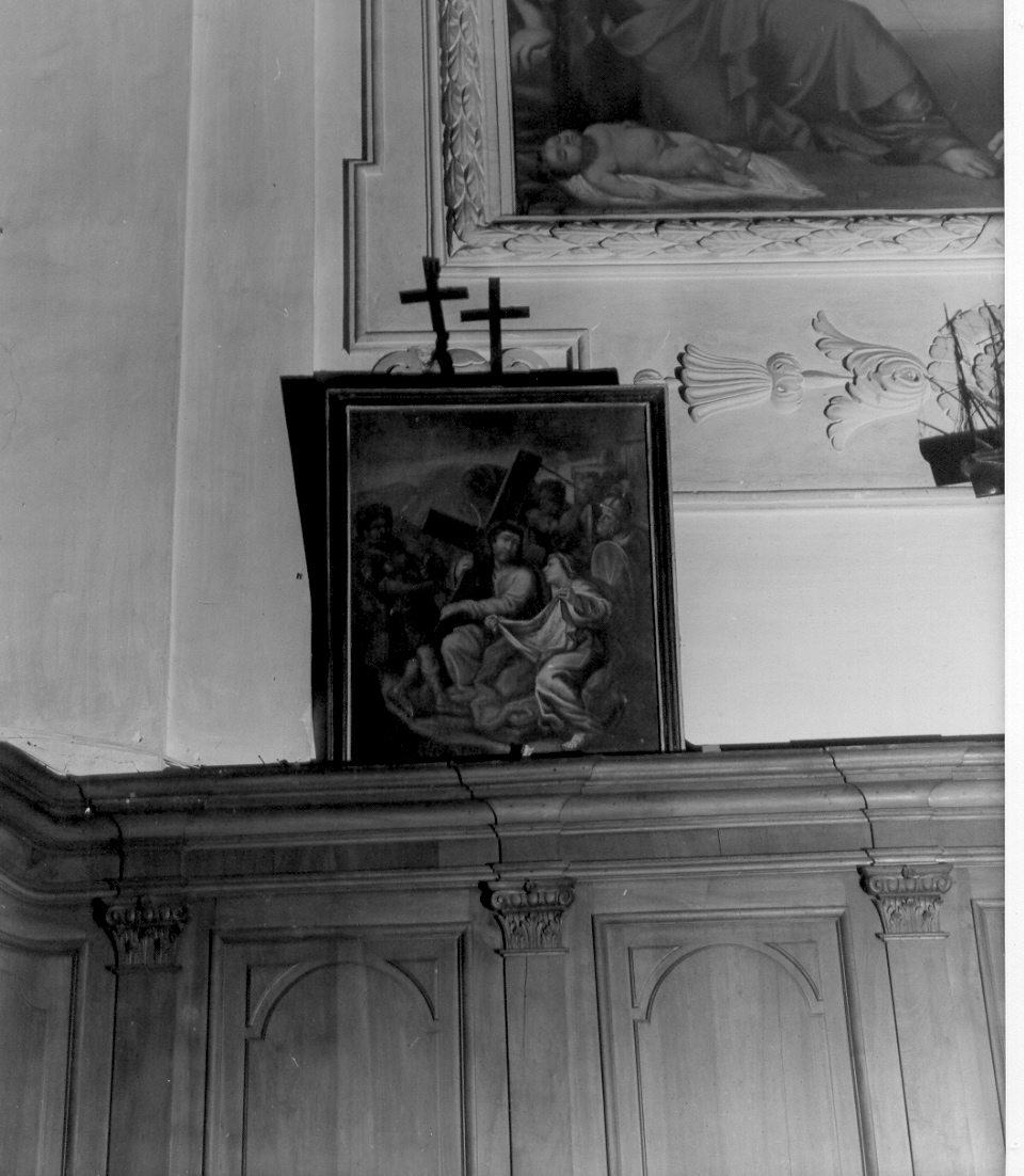 stazione VI: Gesù asciugato dalla Veronica (Via Crucis, elemento d'insieme) - ambito ligure (fine sec. XVIII)